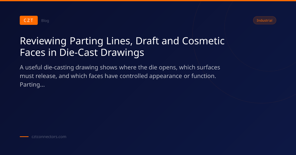 Reviewing Parting Lines, Draft and Cosmetic Faces in Die-Cast Drawings ...