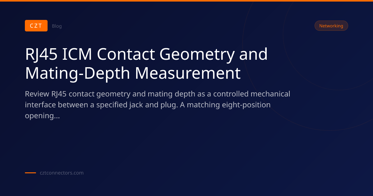 RJ45 ICM Contact Geometry and Mating-Depth Measurement | CZT