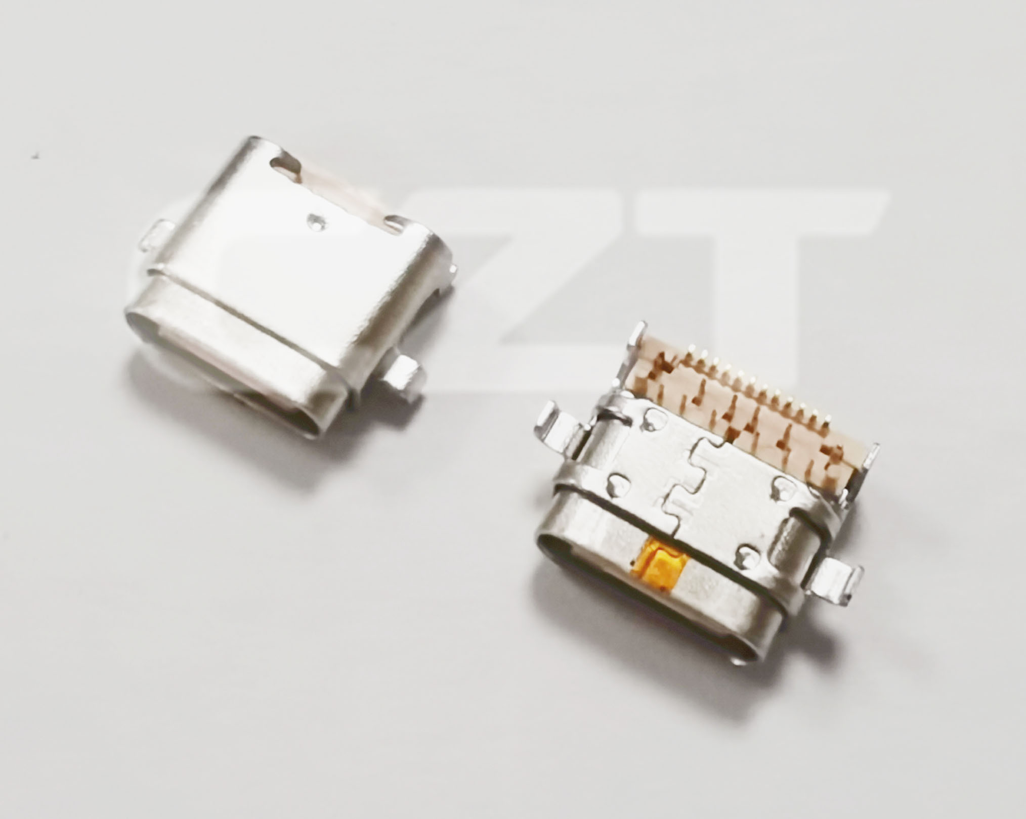 CZT Type-C receptacle example illustrates the component whose contacts, board and paired cable must be identified in a power-temperature test