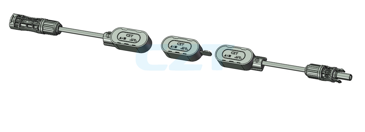 Manufacturer illustration of the CZT BOX-1x PV box assembly