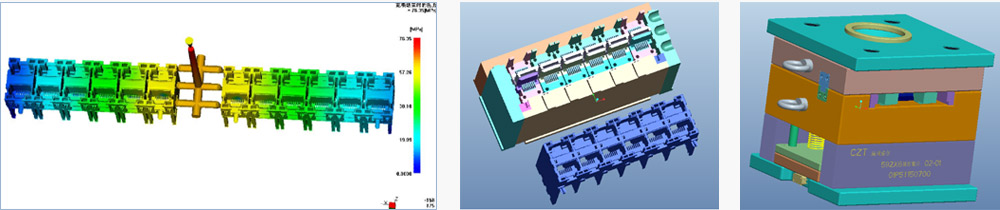 Mold and terminal-tool CAD examples on the CZT website