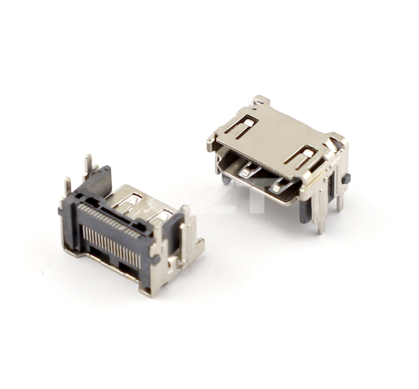 CZT HDMI receptacle example shows shell and seating geometry to inspect when a first article appears raised or misaligned after assembly
