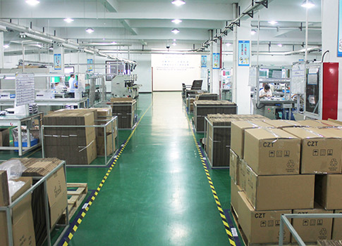 Wire-harness production area pictured on the CZT manufacturing page