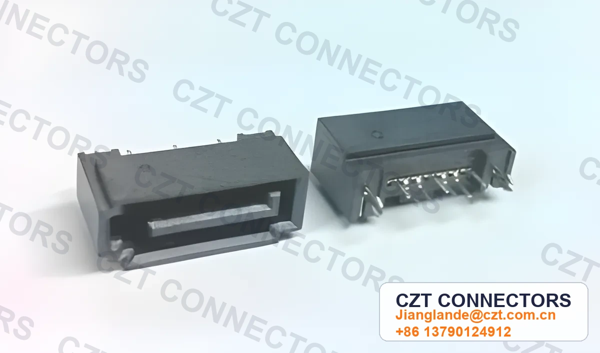 SATA 7P Male Plug DIP Vertical