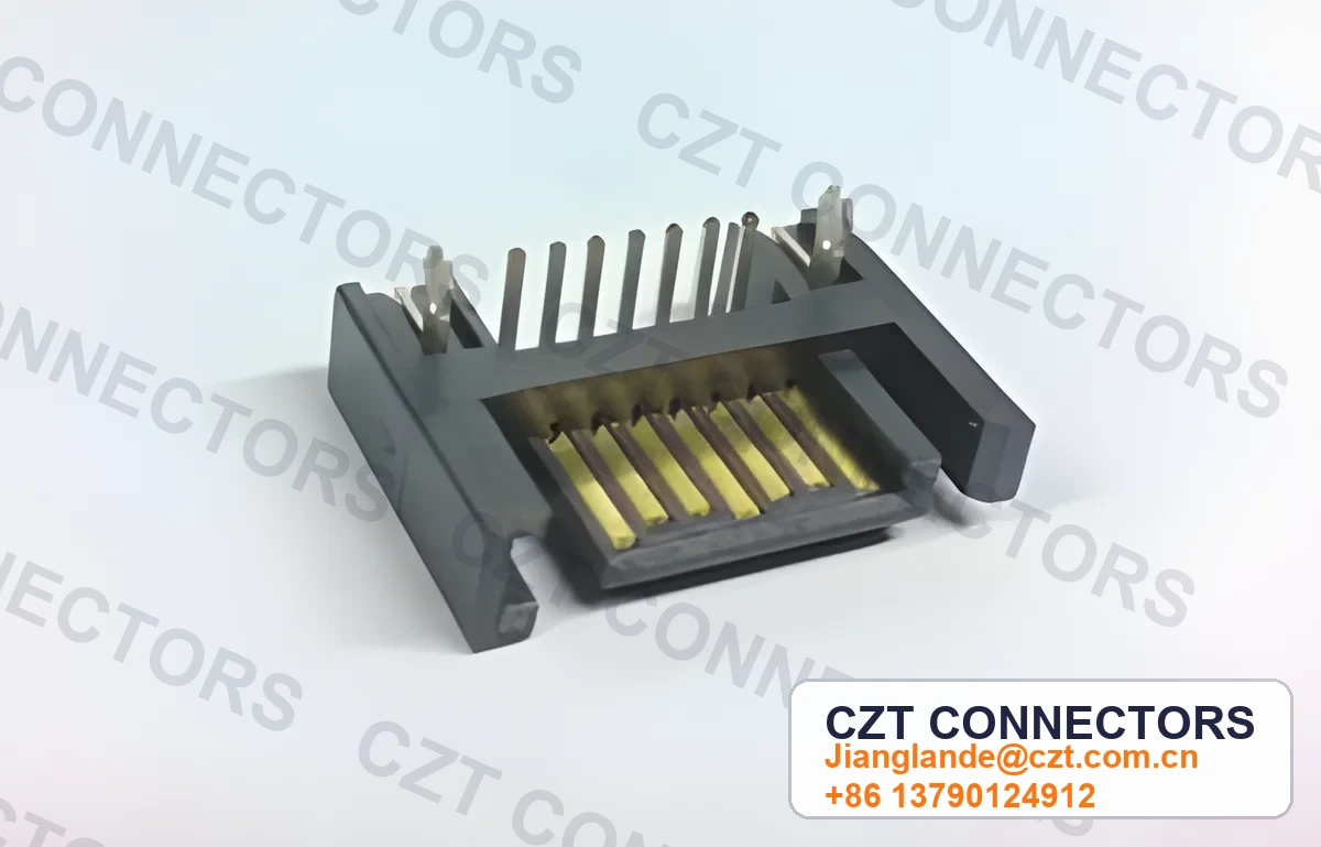 SATA 7P Male Plug DIP Right-Angle