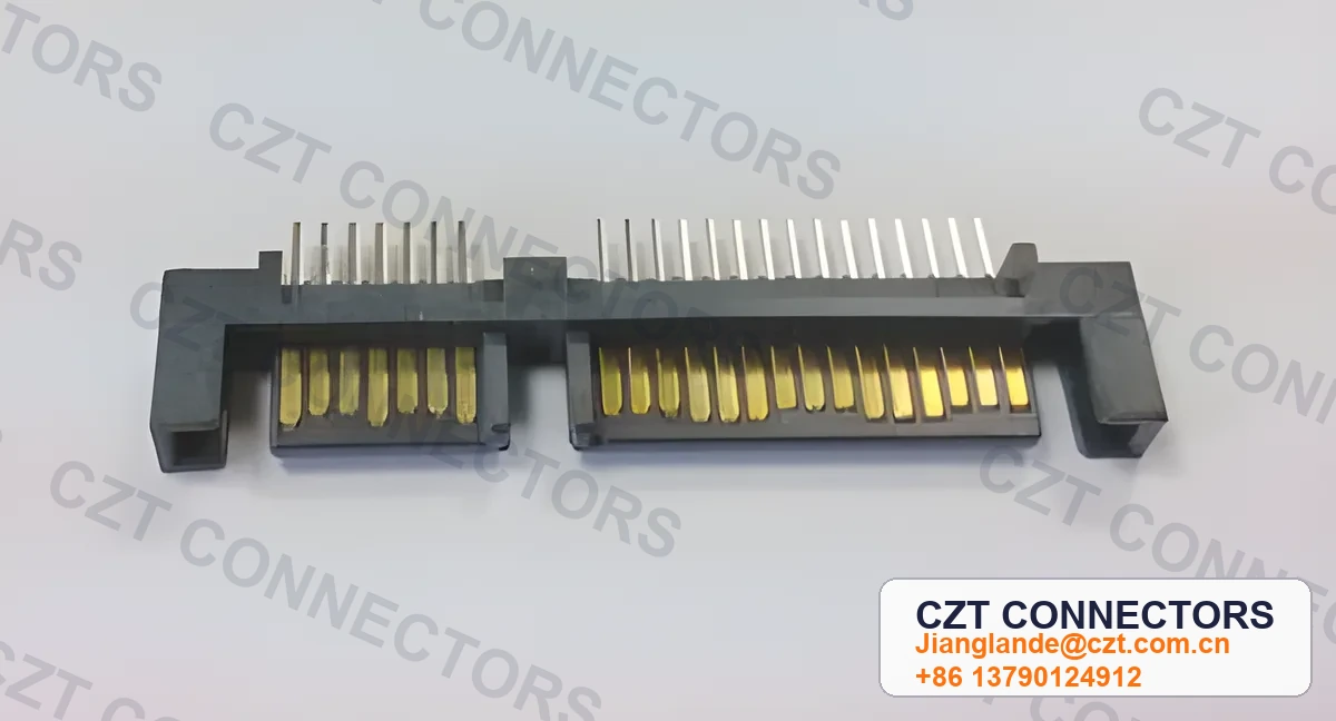 SATA 22P Male Plug DIP Vertical