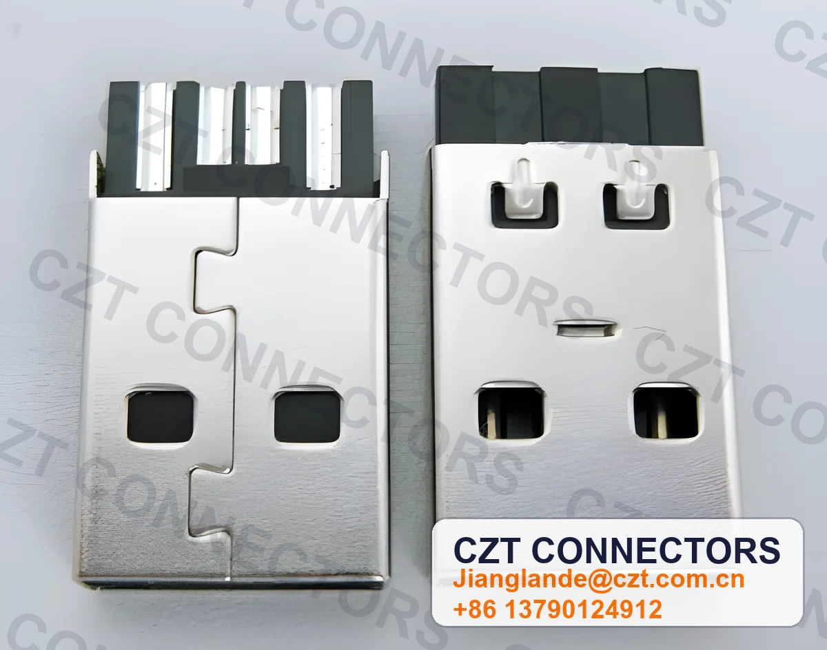 USB Type-A Male Plug Board-Mount Connector