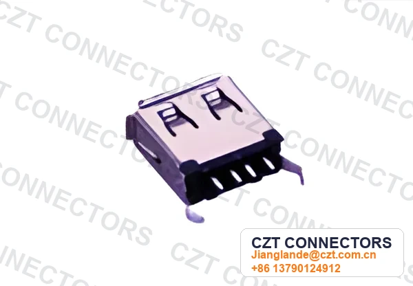 USB Type-A Female Receptacle Vertical Connector