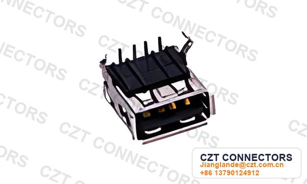 USB Type-A Female Receptacle Right-Angle Connector