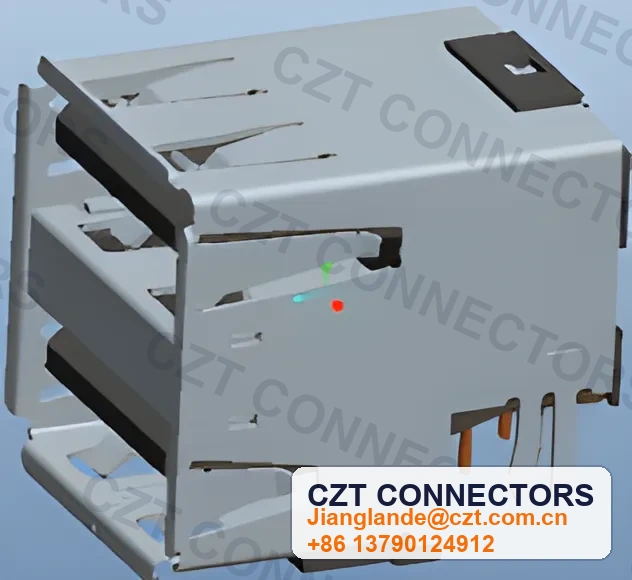 USB Type-A Female Receptacle Board/Panel-Mount Connector
