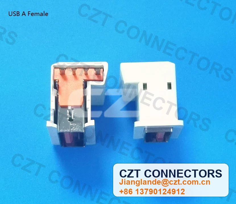 USB Type-A Female Receptacle Right-Angle Connector