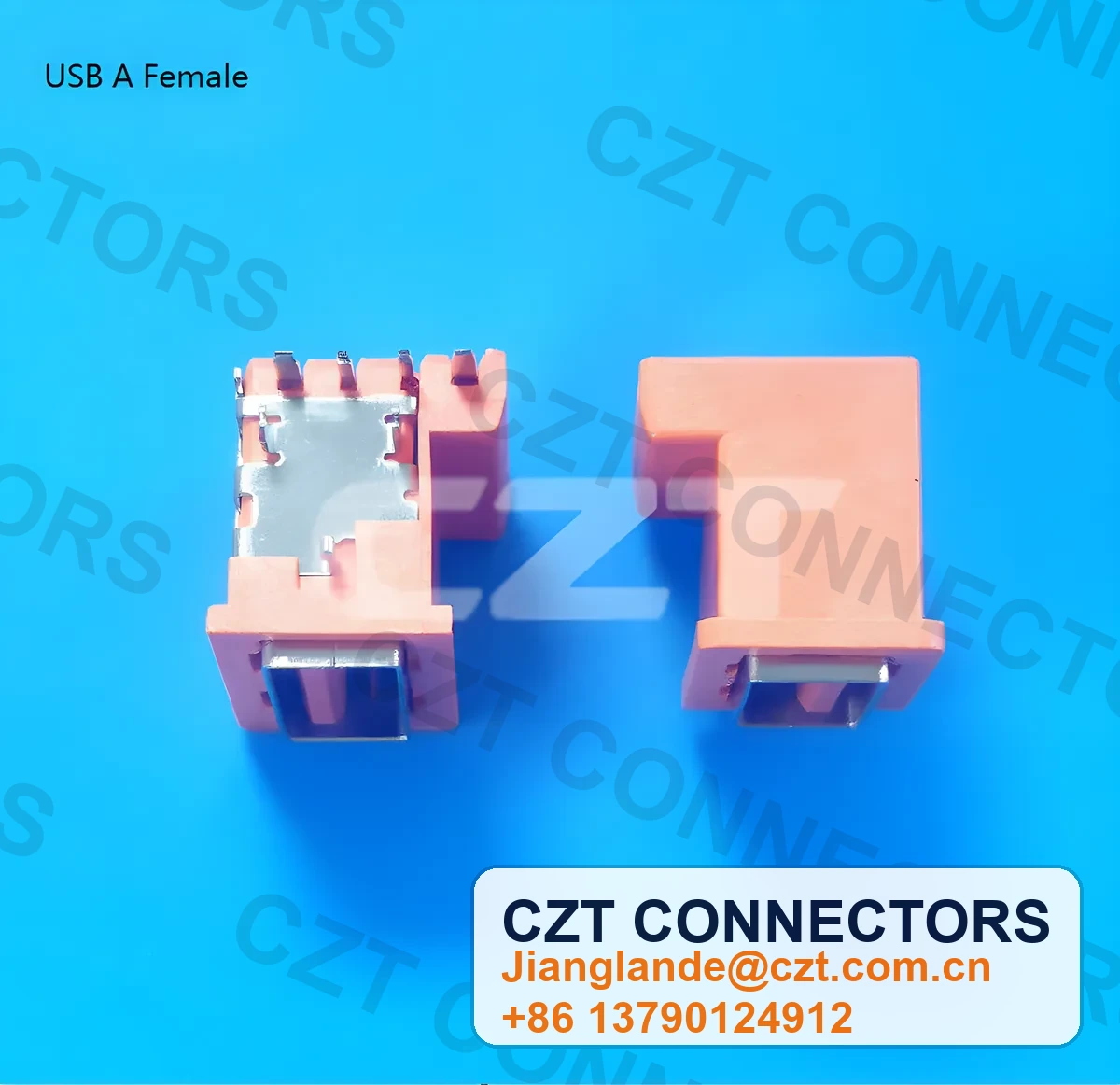 USB Type-A Female Receptacle Right-Angle Connector
