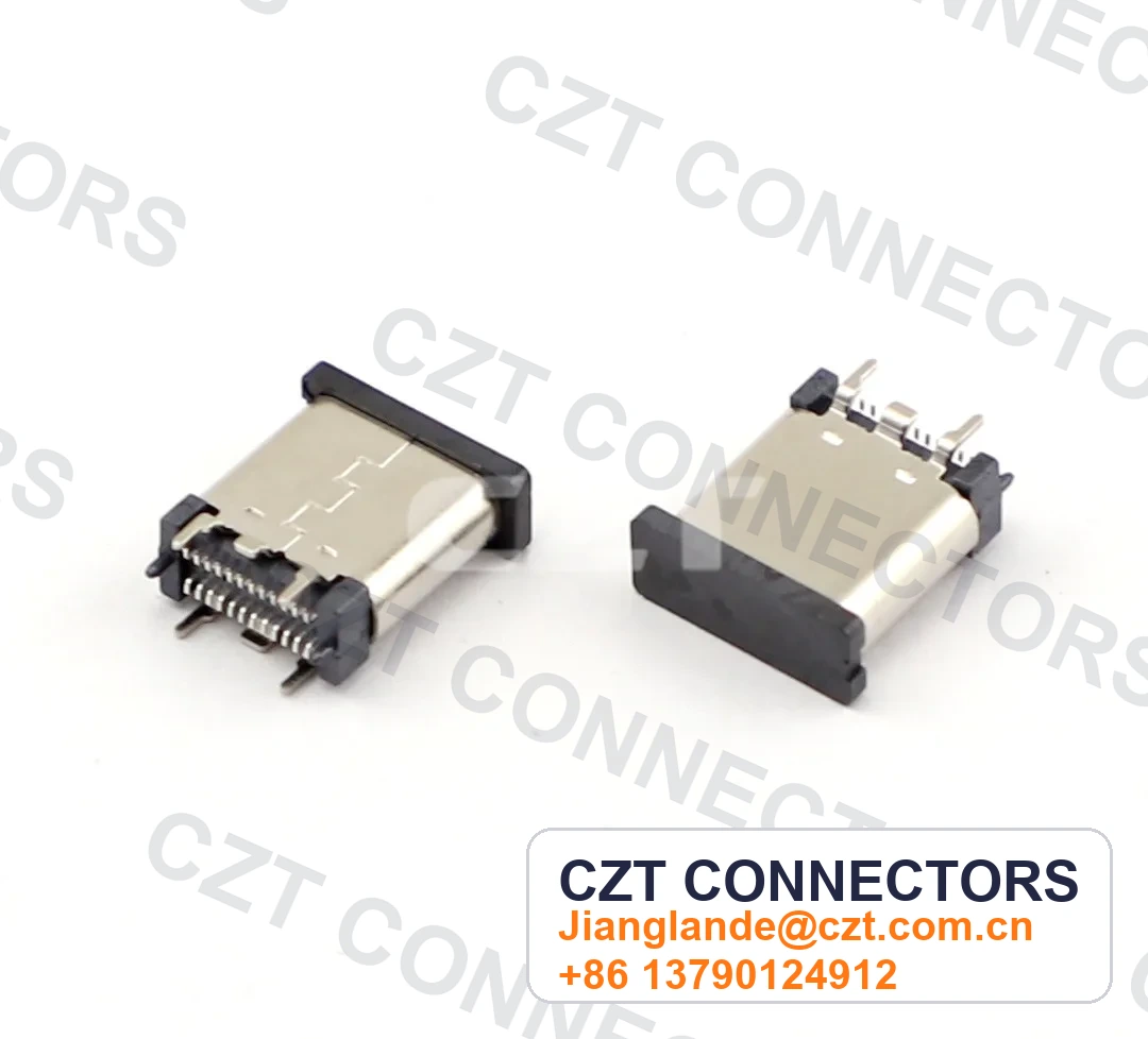 USB Type-C Female Receptacle Board/Panel-Mount Connector