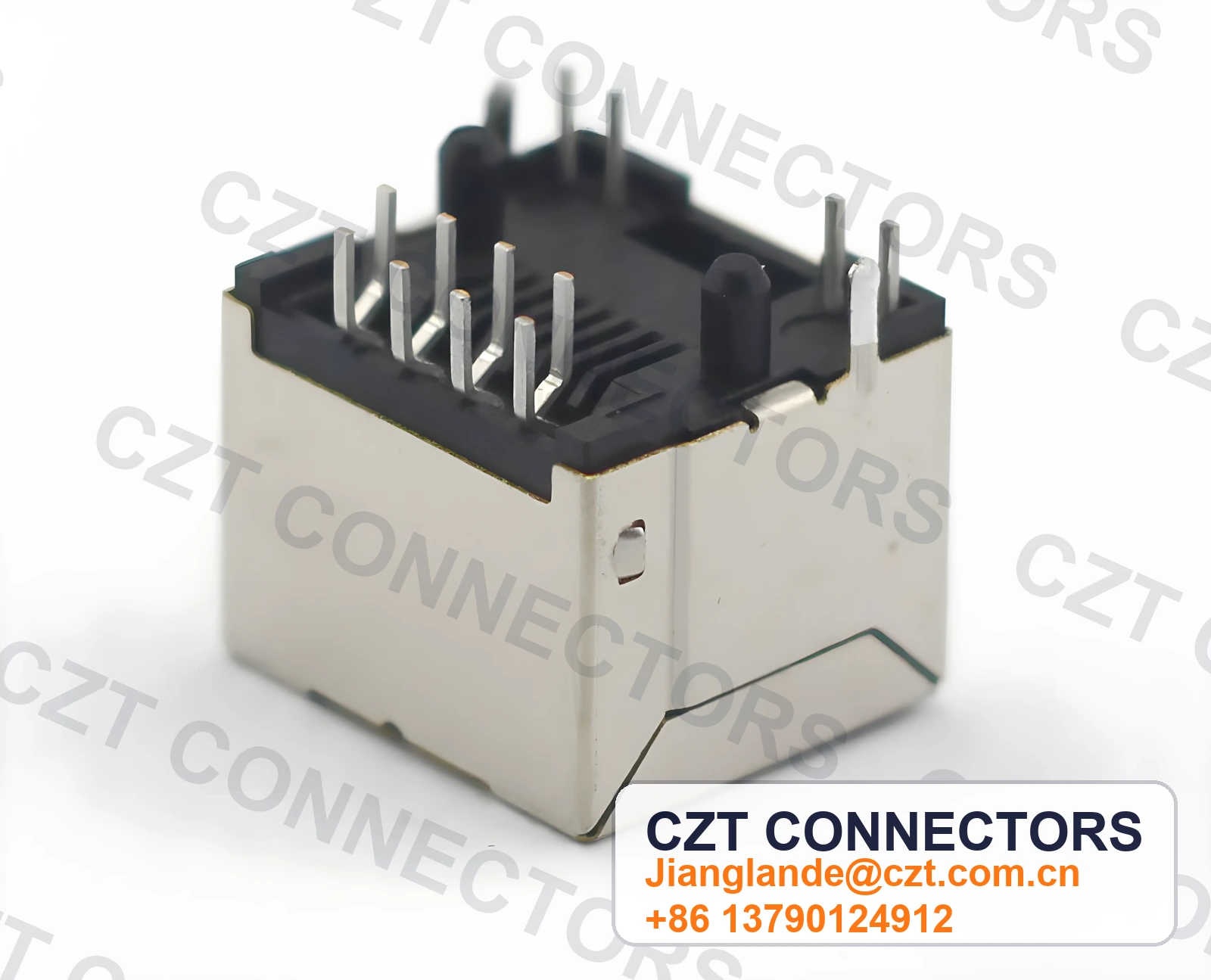 Single-Port PCB Mount Shielded LED Modular Jack
