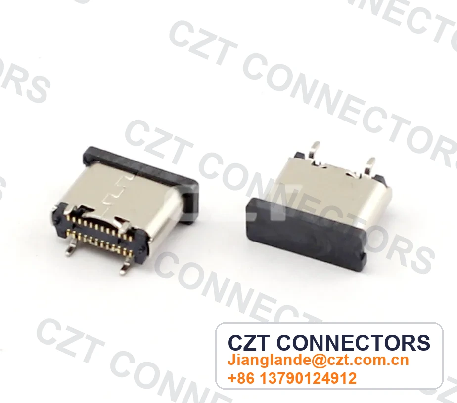 USB Type-C Female Receptacle Board/Panel-Mount Connector
