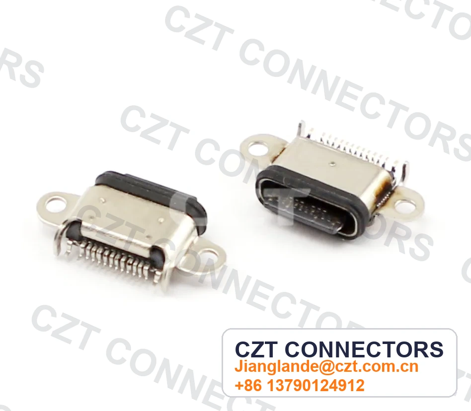 USB Type-C Female Receptacle Board/Panel-Mount Connector
