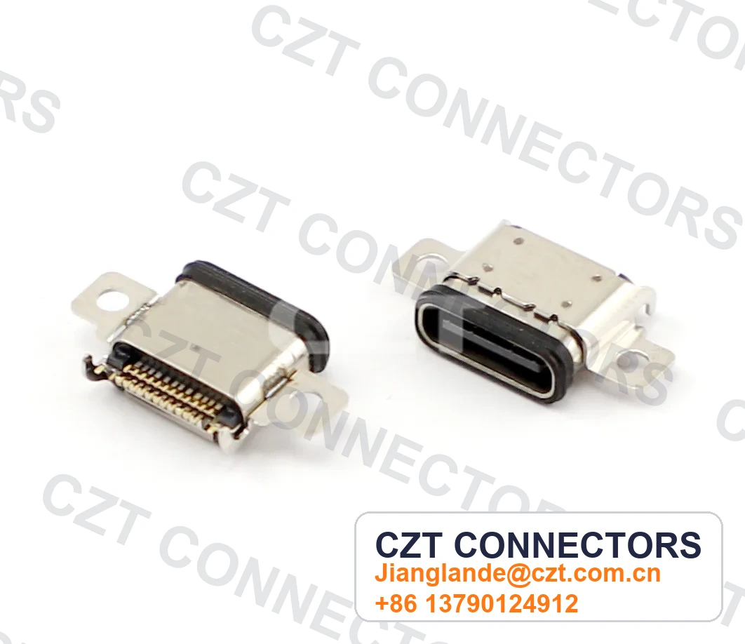 USB Type-C Female Receptacle Board/Panel-Mount Connector