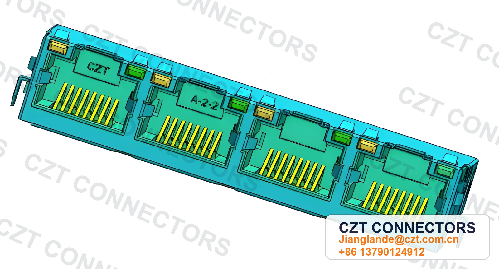 Single-Port PCB Mount RJ45 Modular Jack