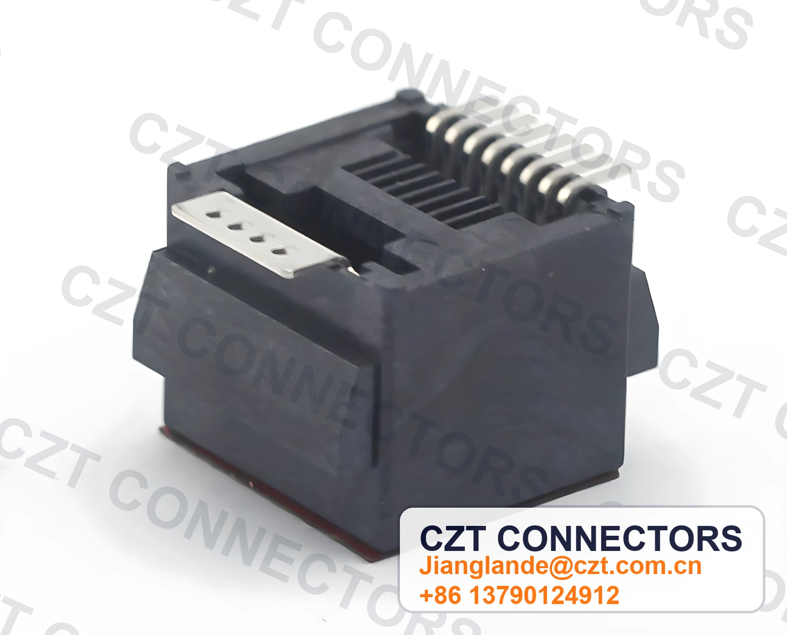 SMT Socket 180° with Ear Tab 8P