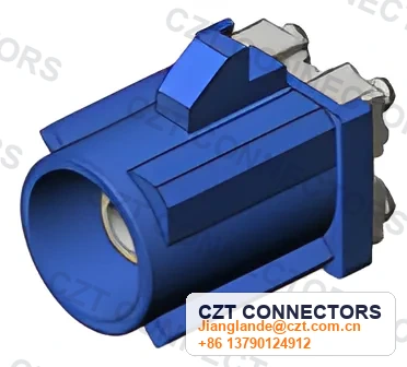 FAKRA Single-Port Male Vertical PCB-Mount Connector