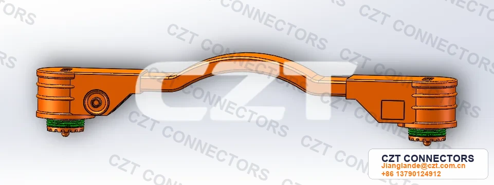 PVC29 Plug Flexible Copper Busbar, Orange