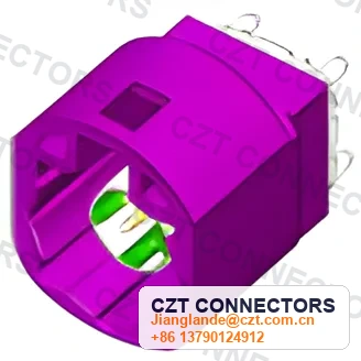HSD Single-Port Male Vertical PCB-Mount Connector