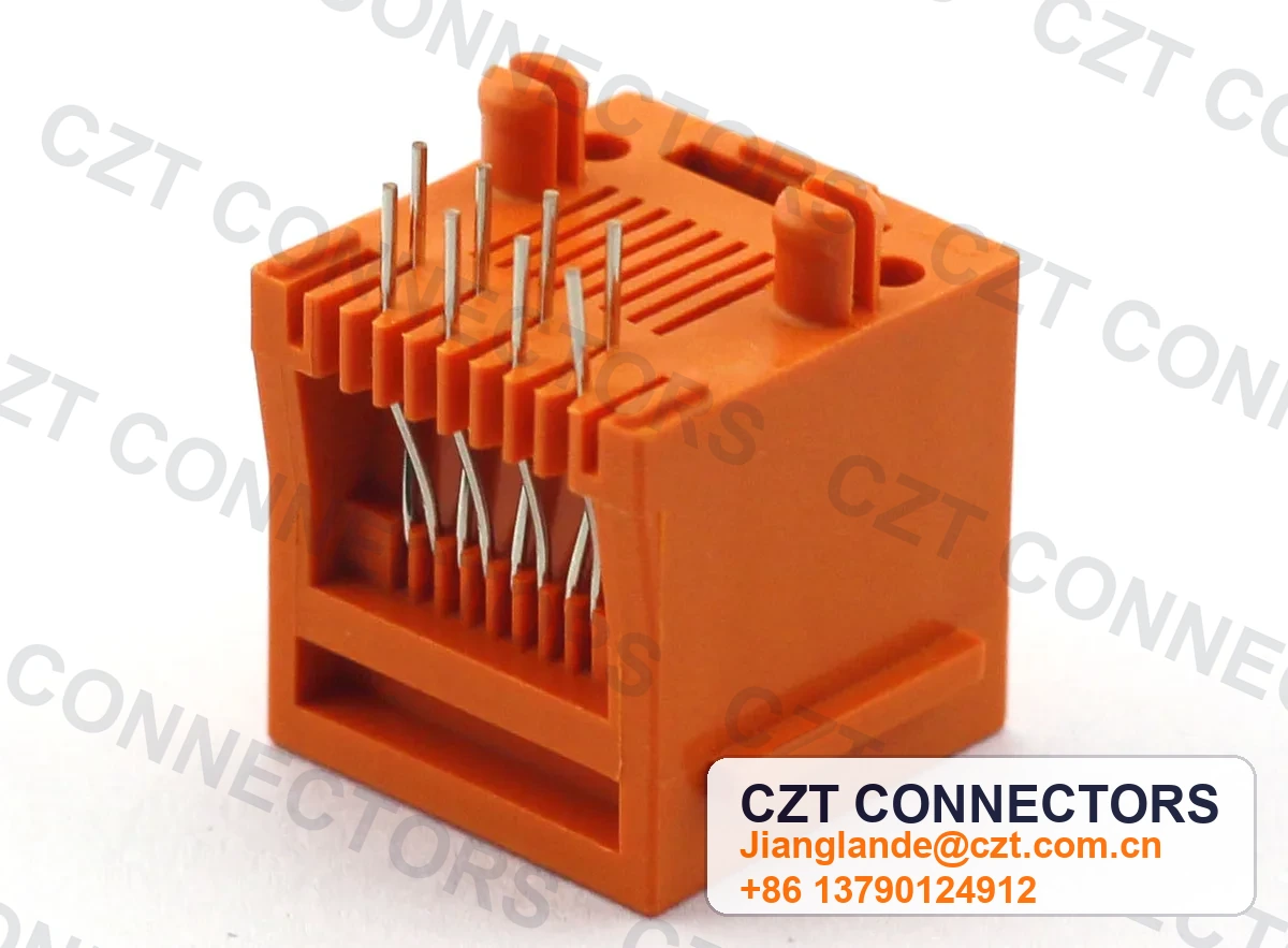 Single-Port PCB Mount Shielded RJ45 Modular Jack