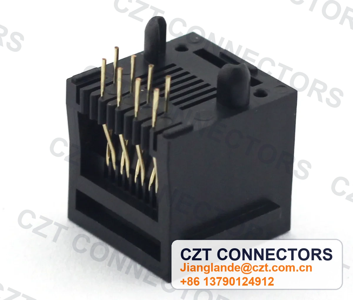 Single-Port PCB Mount Shielded RJ45 Modular Jack