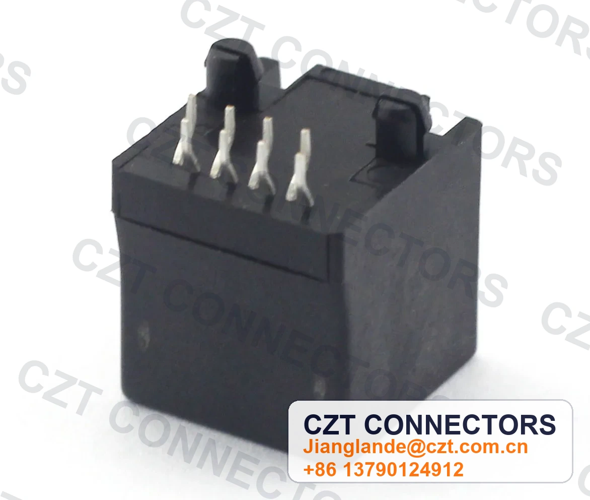 Single-Port PCB Mount Shielded RJ45 Modular Jack