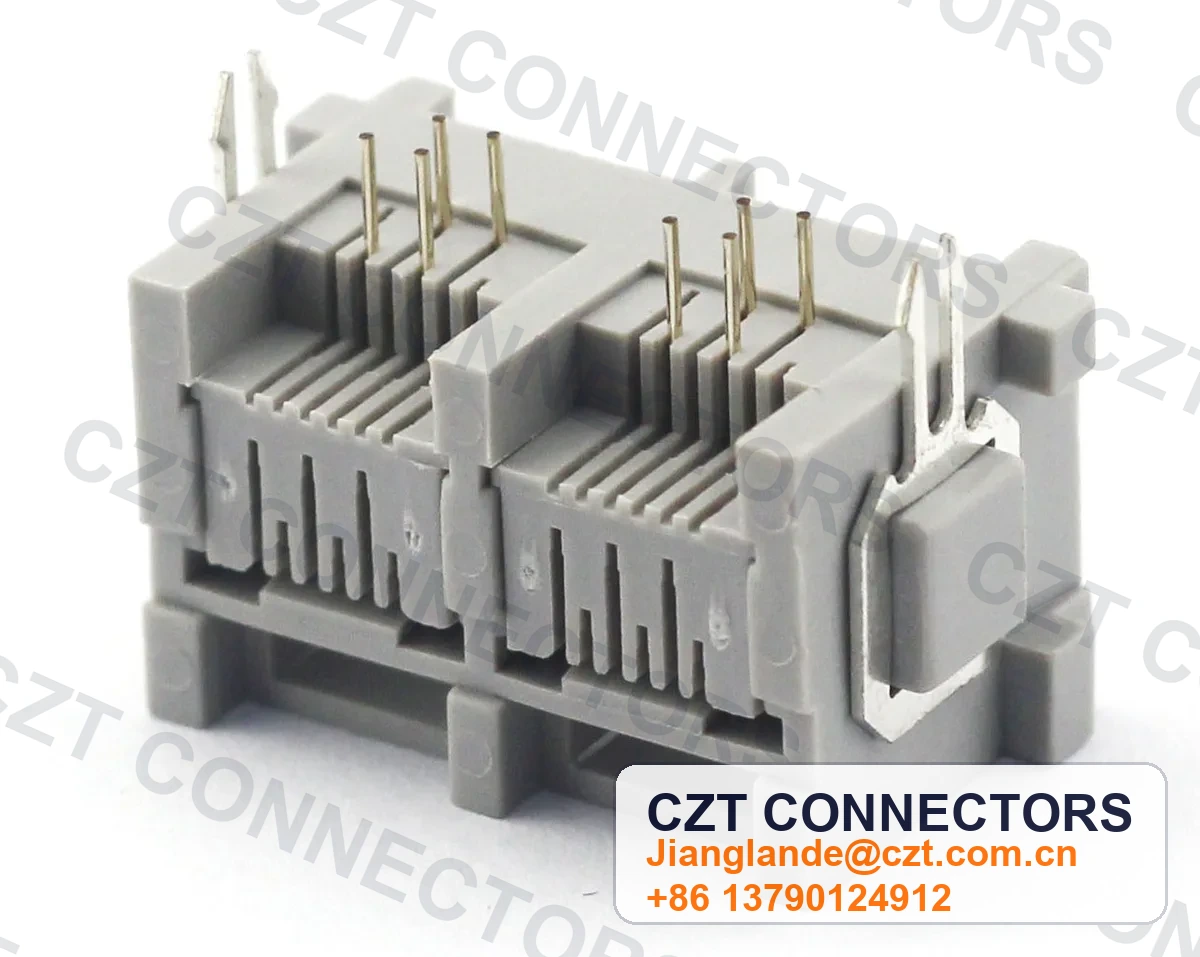 Dual-Port Right-Angle Shielded Modular Jack