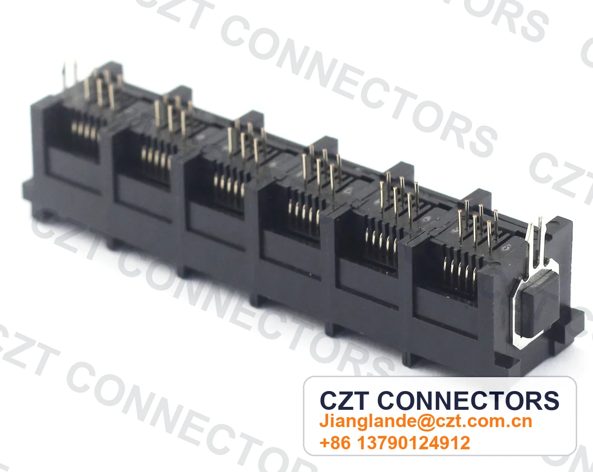 Single-Port Vertical Shielded Modular Jack