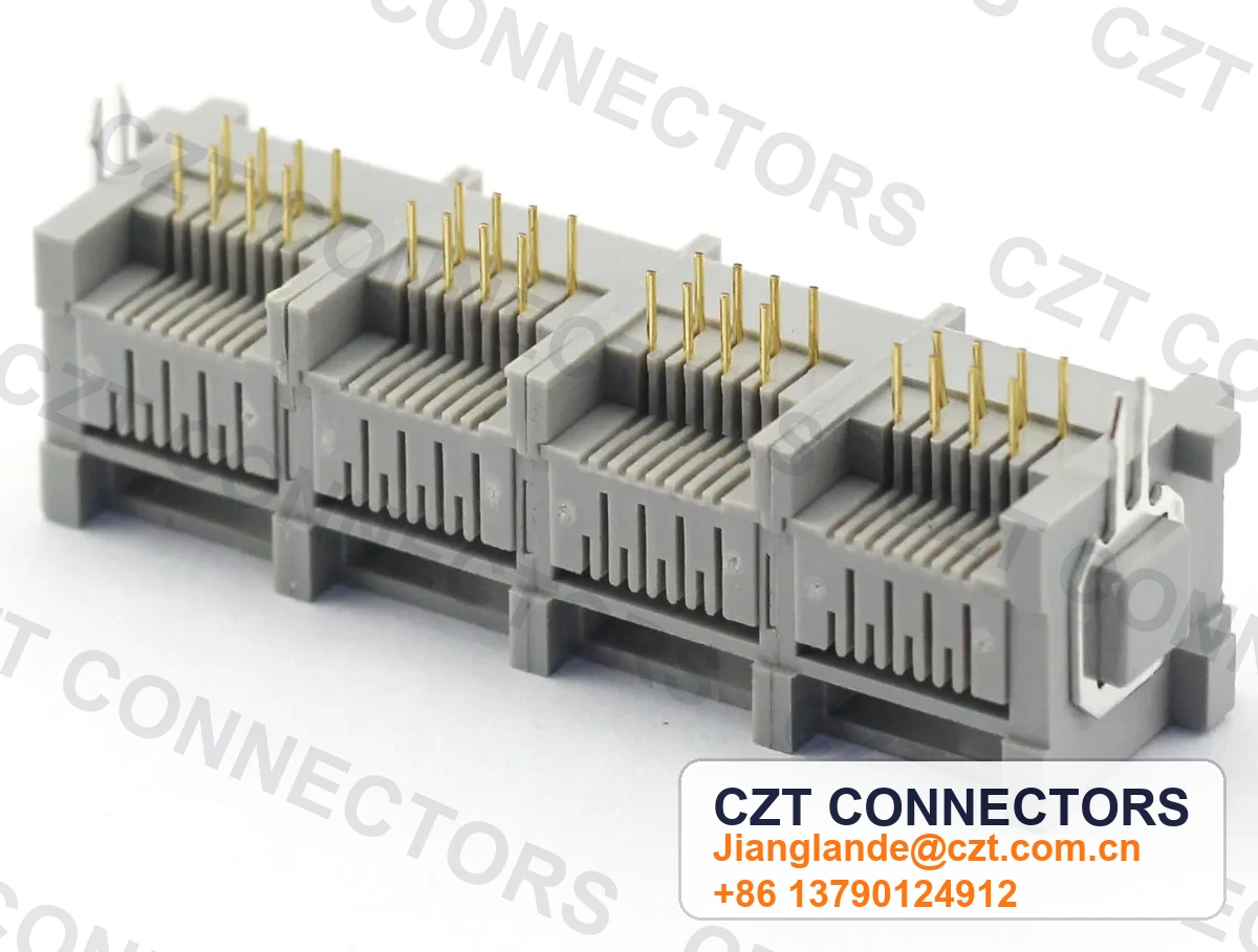 Single-Port Right-Angle Shielded RJ45 Modular Jack