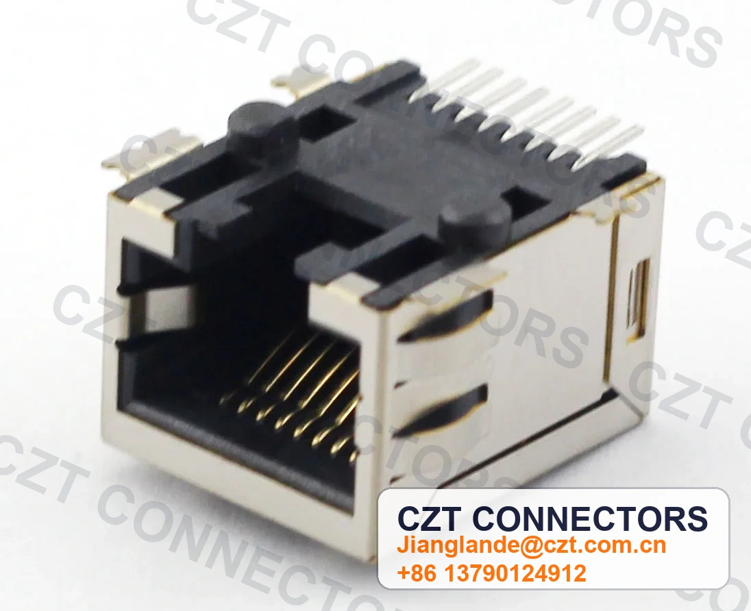 Single-Port SMT Shielded RJ45 Modular Jack