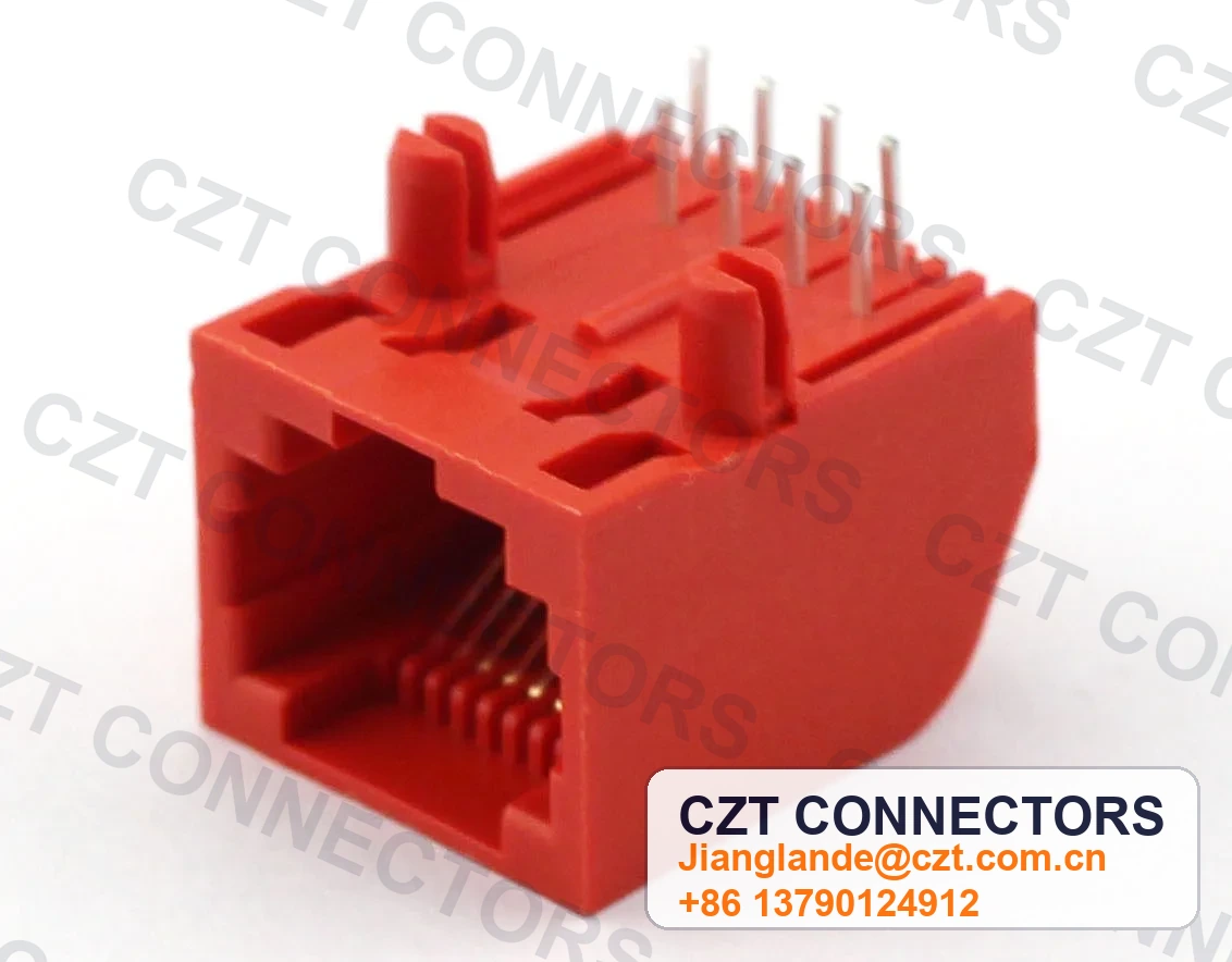Single-Port PCB Mount Shielded RJ45 Modular Jack