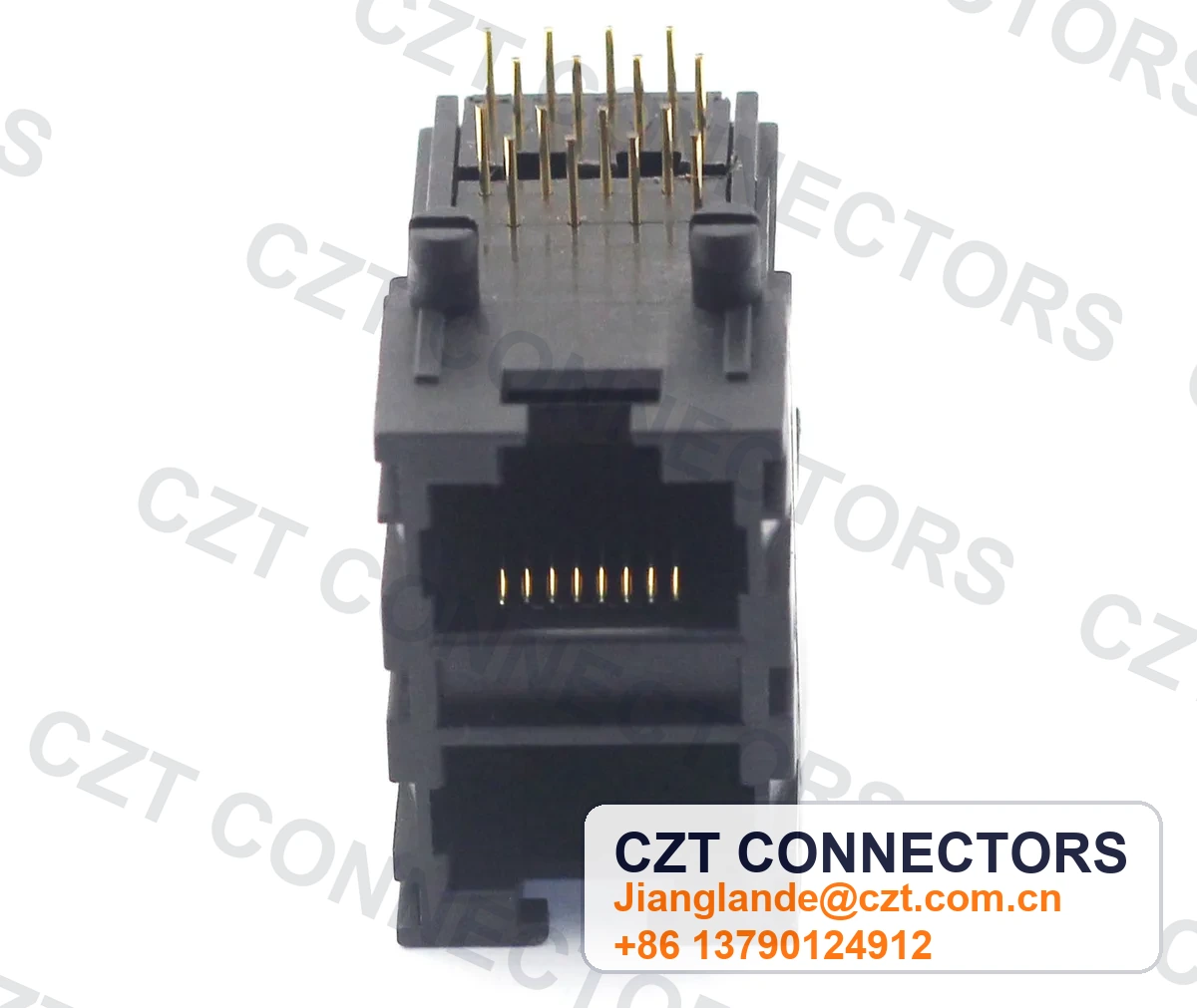 Single-Port PCB Mount Shielded RJ45 Modular Jack