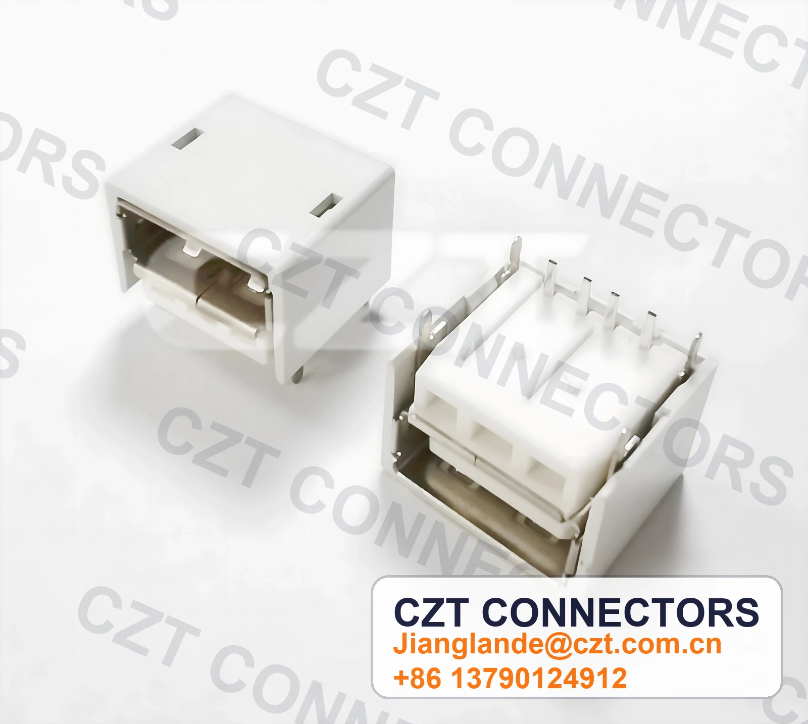 USB 2.0 Type-A Female Receptacle Board/Panel-Mount Connector