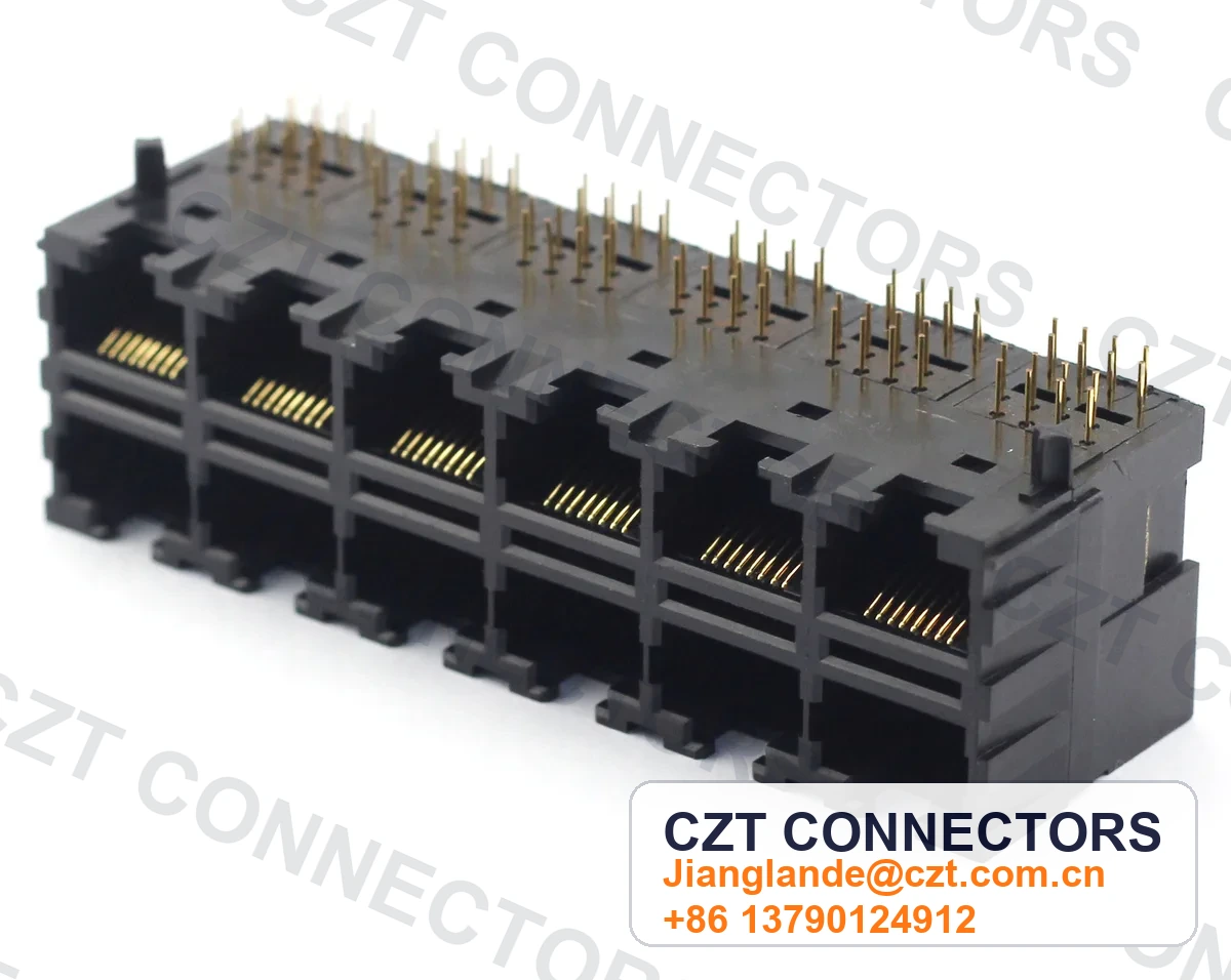 Single-Port PCB Mount Unshielded RJ45 Modular Jack