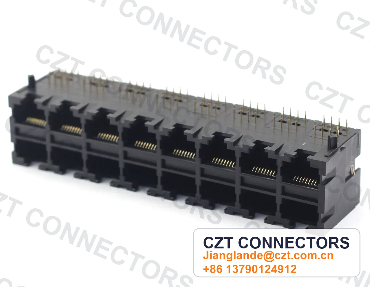 Single-Port PCB Mount Unshielded RJ45 Modular Jack