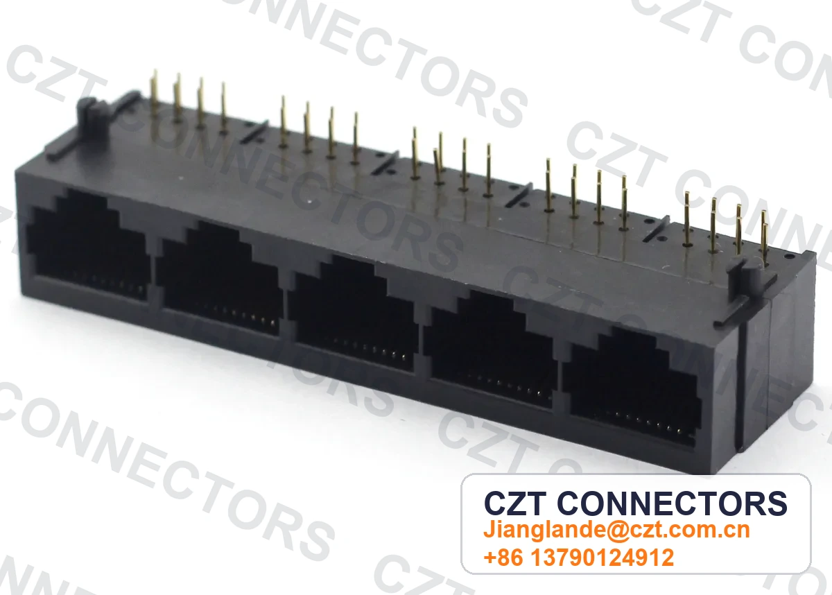 Single-Port PCB Mount Unshielded RJ45 Modular Jack