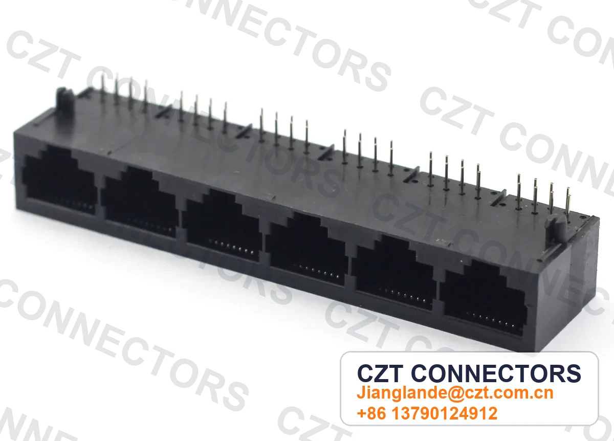 Single-Port PCB Mount Unshielded RJ45 Modular Jack