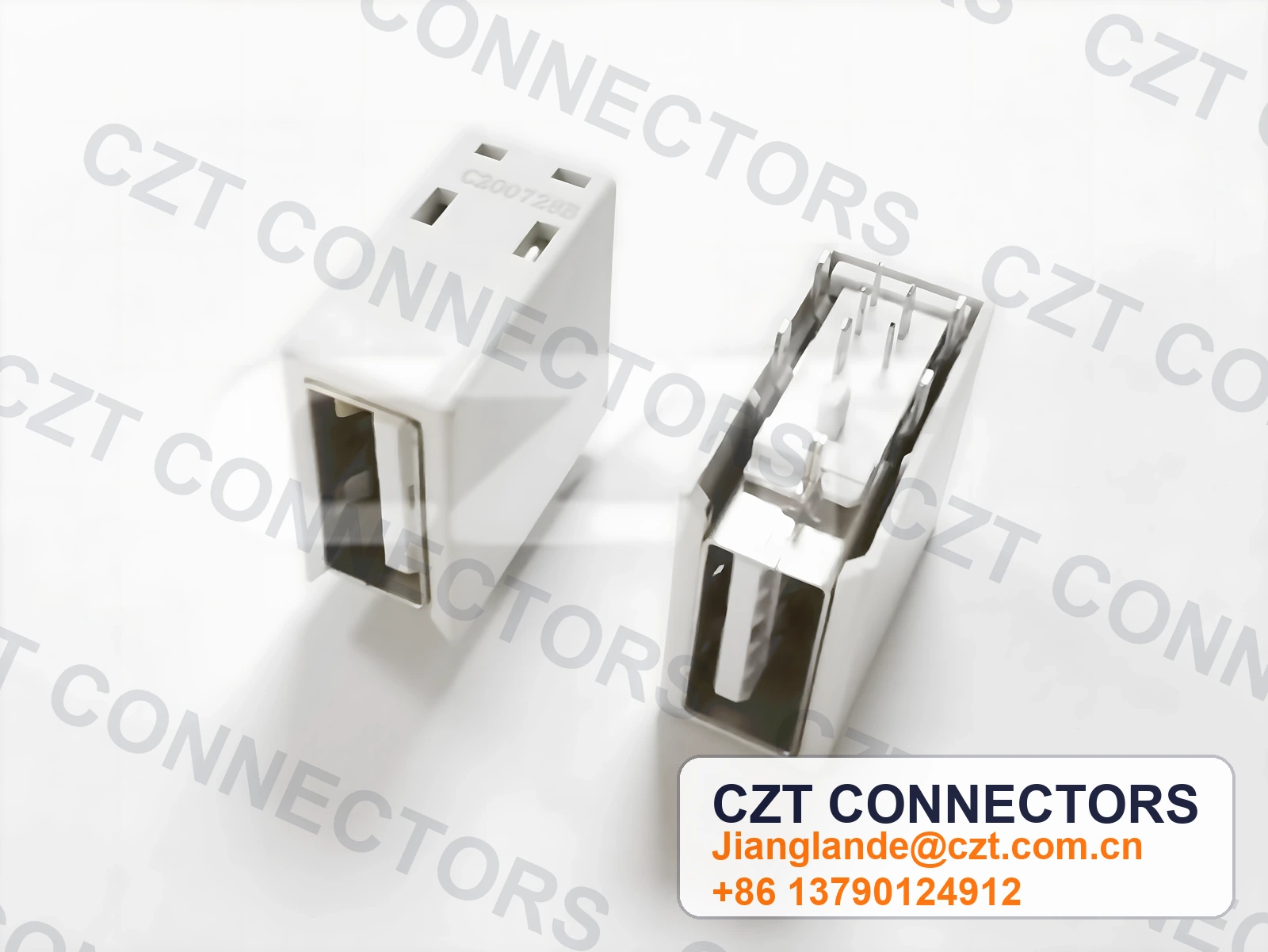 USB 2.0 Type-A Female Receptacle Board/Panel-Mount Connector
