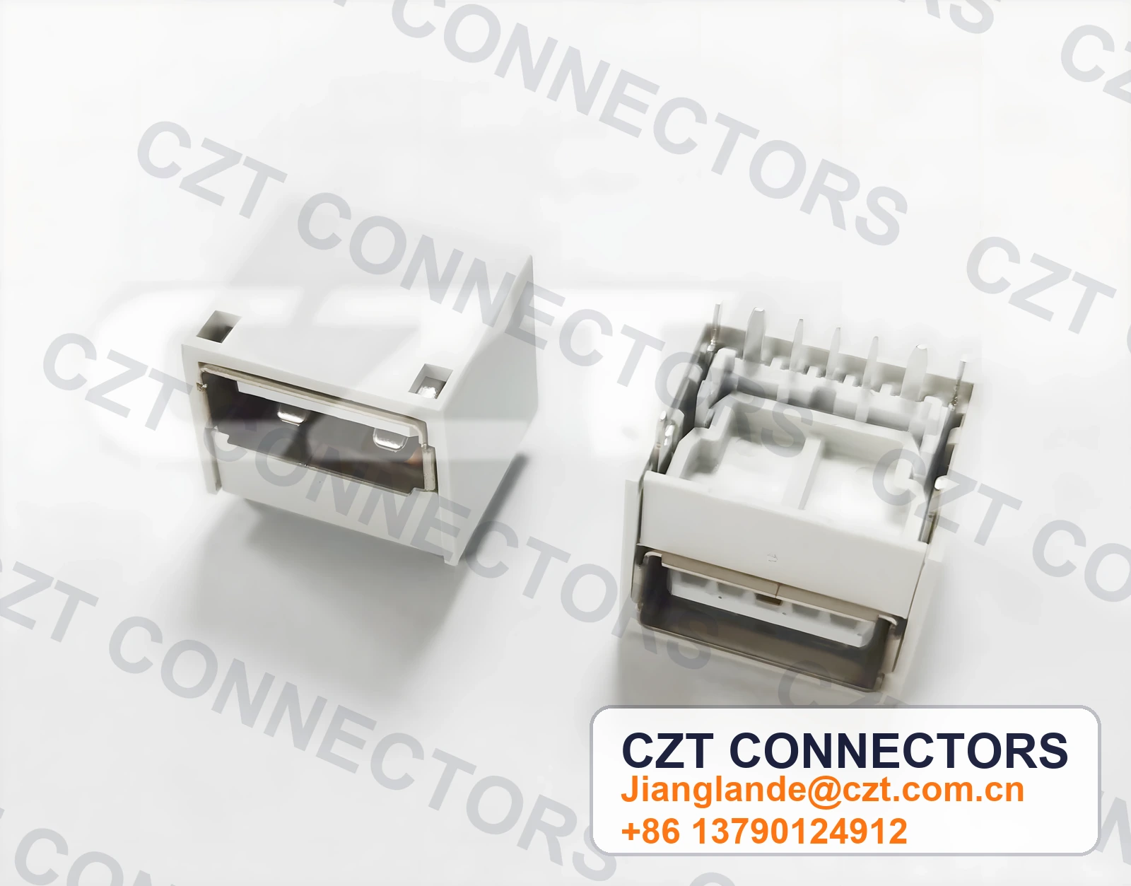 USB 2.0 Type-A Female Receptacle Board/Panel-Mount Connector