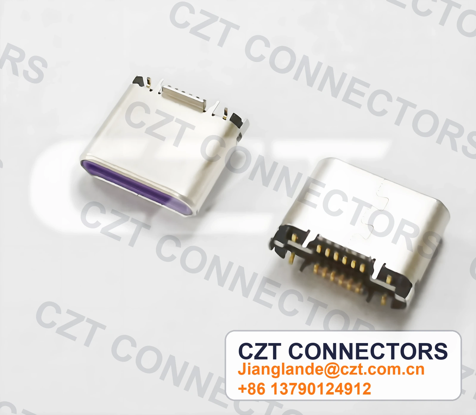 USB Type-C Male Plug Board-Mount Connector