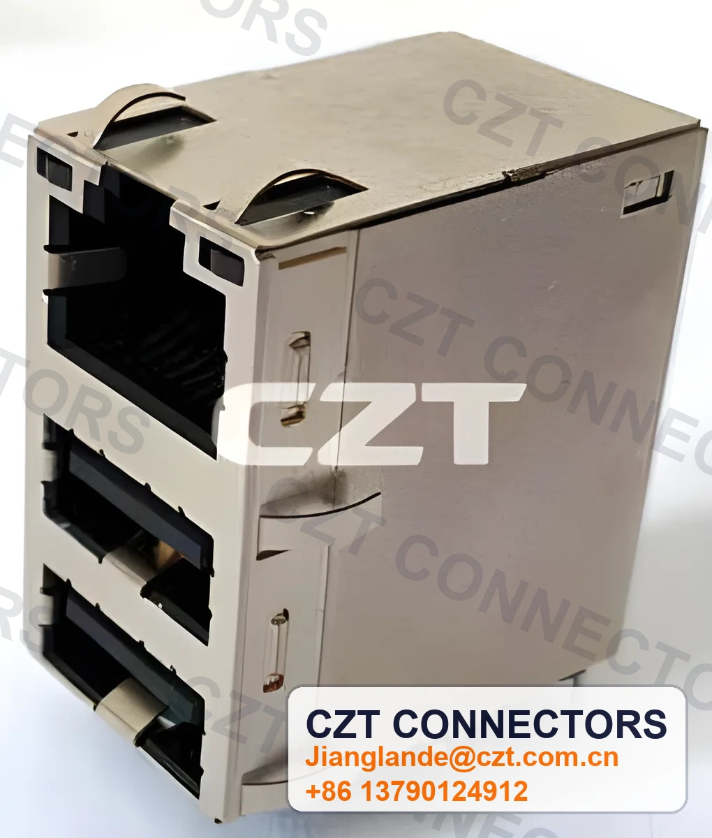 Single-Port PCB Mount ICM RJ45 Integrated Magnetics Jack
