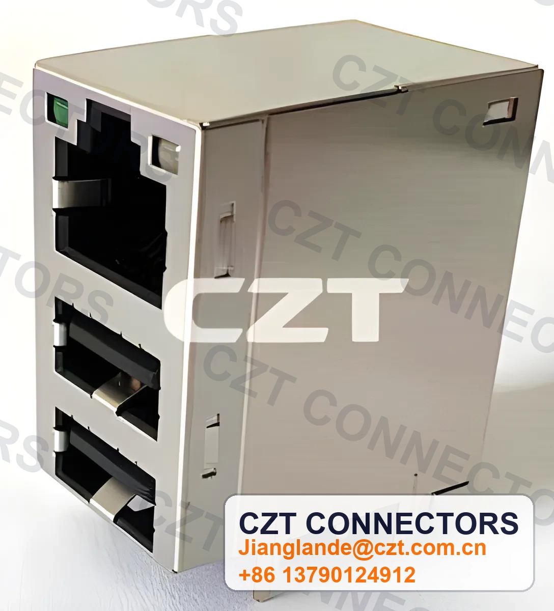 Single-Port PCB Mount ICM RJ45 Integrated Magnetics Jack