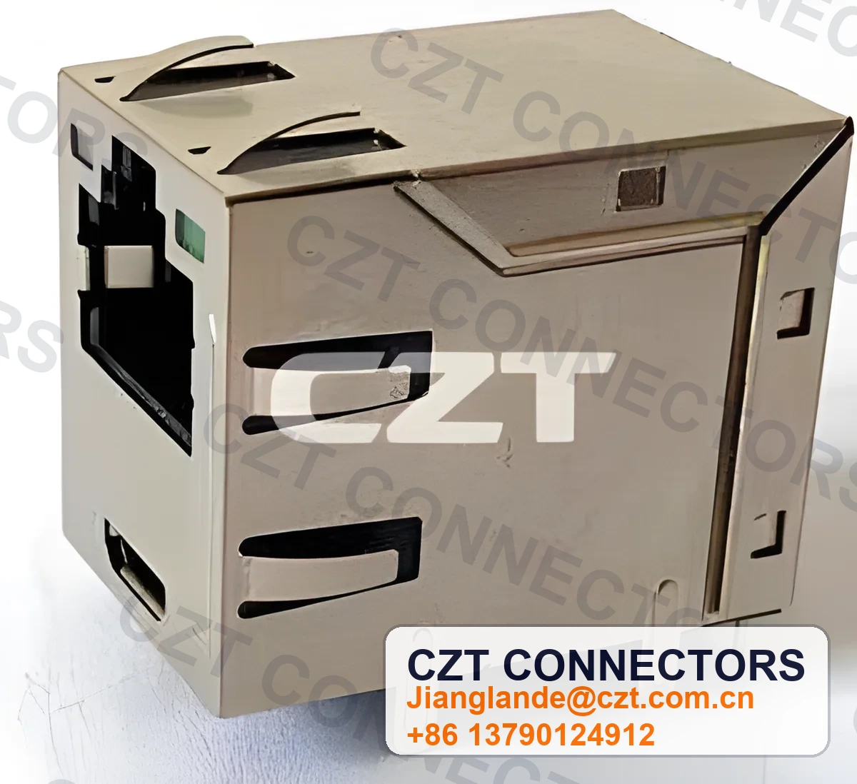Single-Port PCB Mount ICM RJ45 Integrated Magnetics Jack