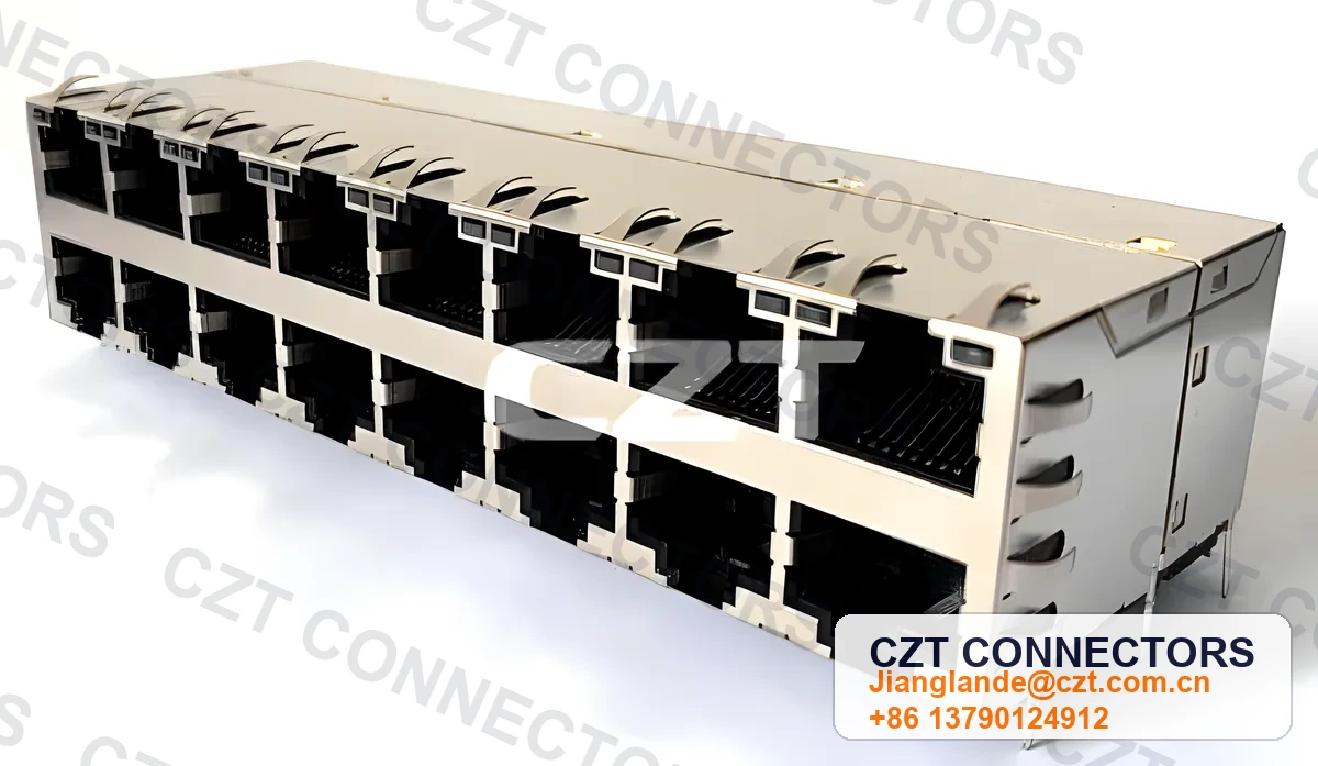 Single-Port PCB Mount ICM RJ45 Integrated Magnetics Jack