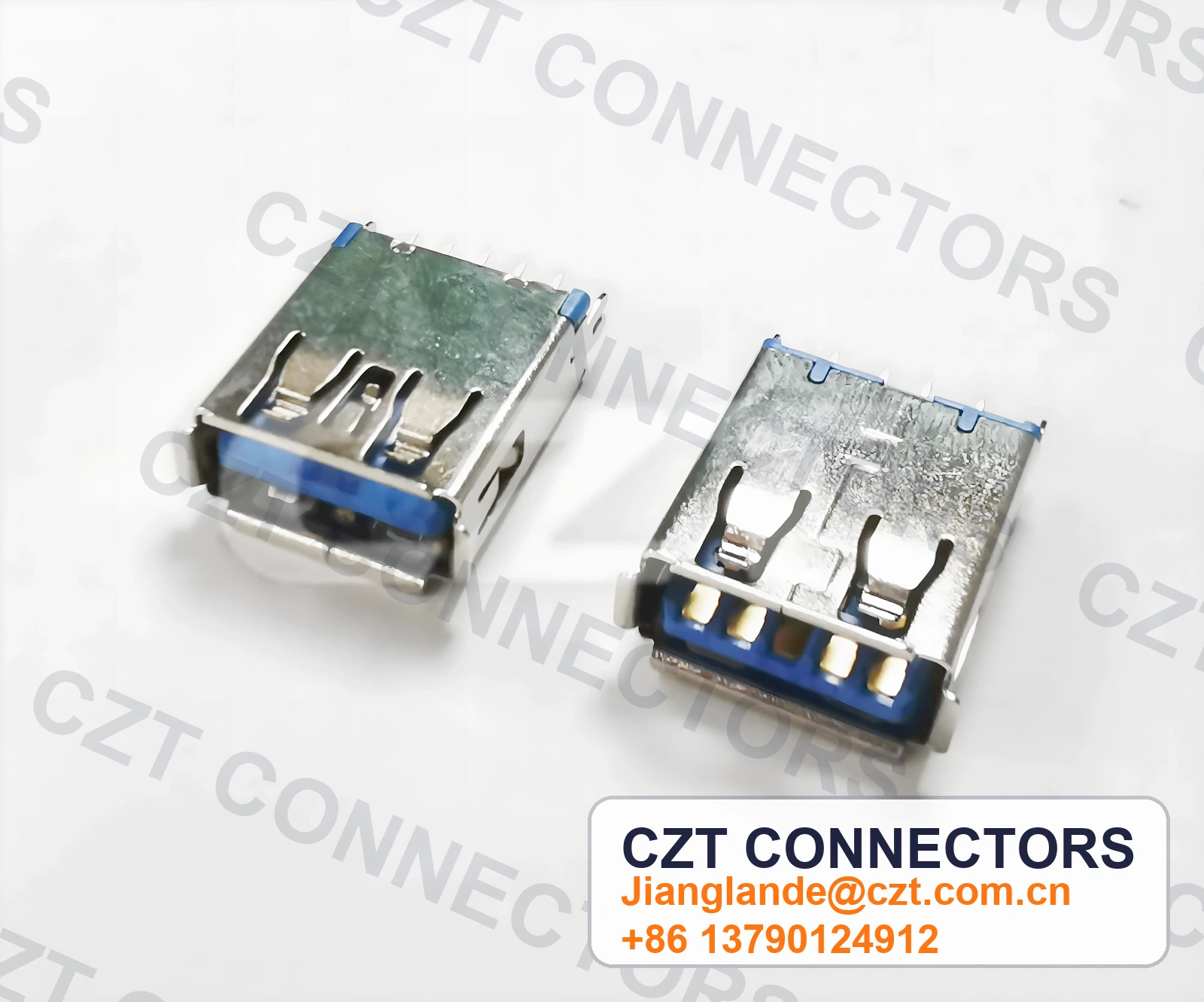 USB 3.0 Type-A Female Receptacle Board/Panel-Mount Connector
