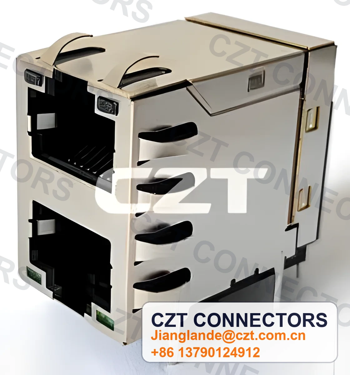 Single-Port PCB Mount ICM RJ45 Integrated Magnetics Jack