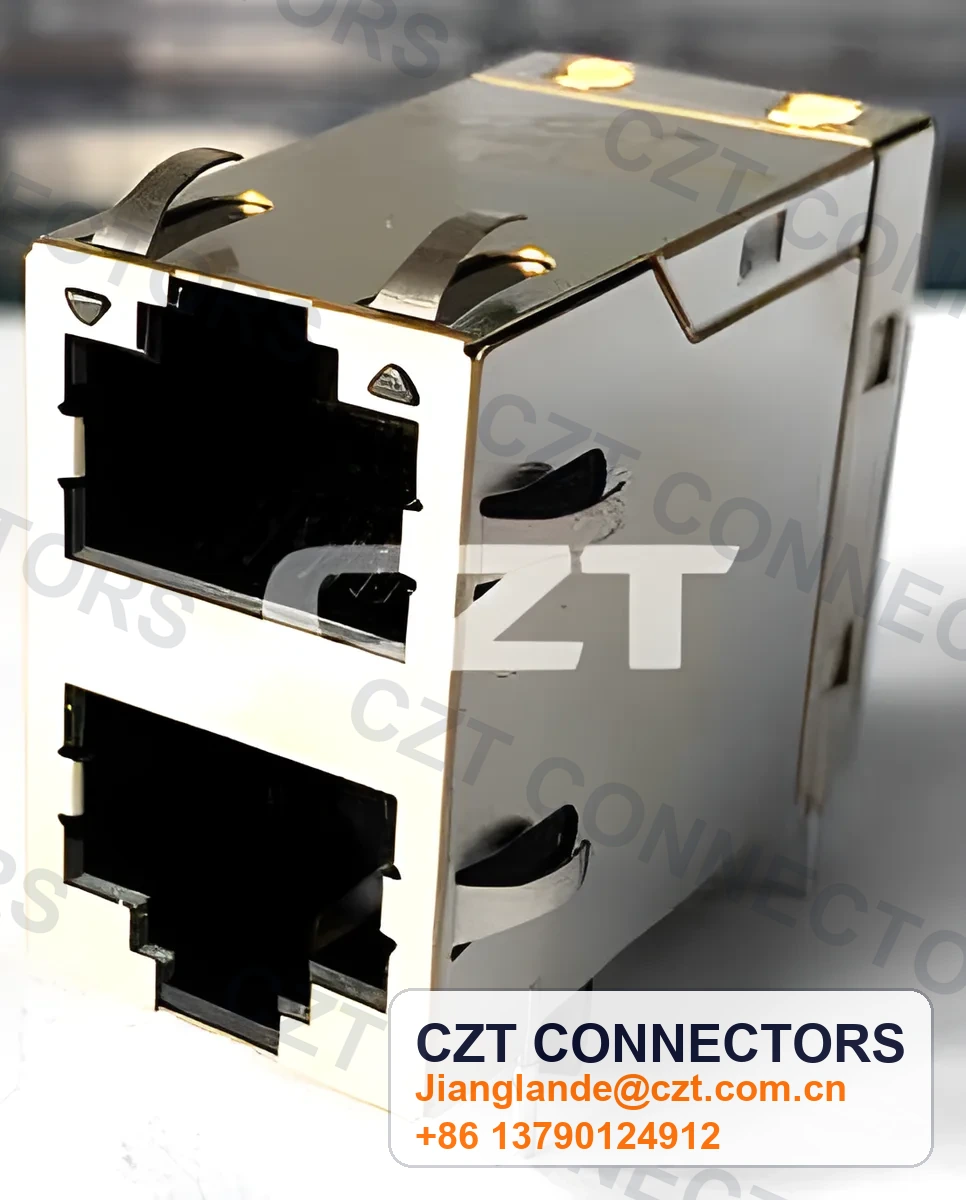 Single-Port PCB Mount ICM RJ45 Integrated Magnetics Jack